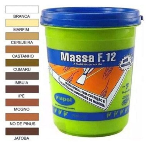 Massa F12 para Calafetar Madeira 400g Imbuia
