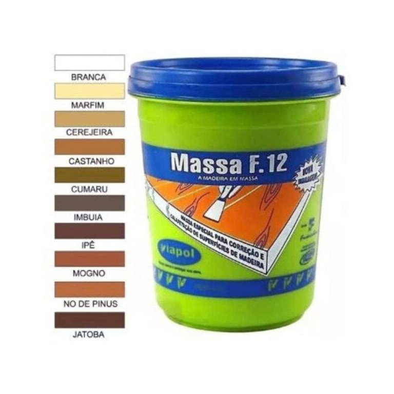 Massa F12 para Calafetar Madeira 400g Imbuia