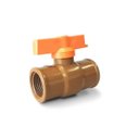 Ver imagem 1 de Registro Pvc Esfera Rosca Interna 32mm 1 Polegada Marrom - 05 Unidades