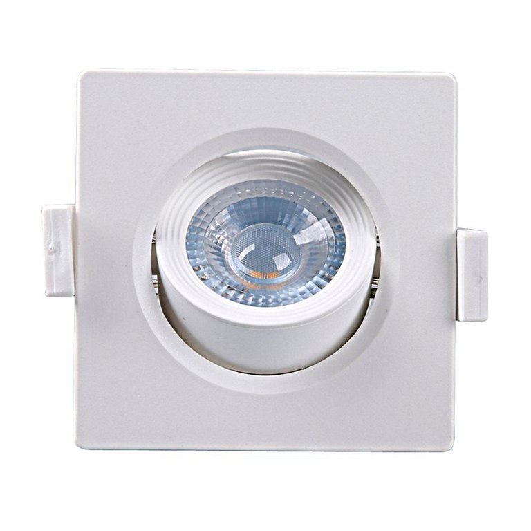 Spot de Led Embutir Alltop Mr16 Quadrado 5w Bivolt Taschibra 4000k Branco Neutro