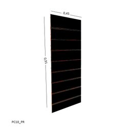 Painel Canaletado em Mdf 0,91 x 0,45m - Preto - 3
