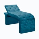 Ver imagem 2 de Maca Estofada Estética Cílios Regulável Spa Suede Anitta Azul Turquesa