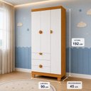 Ver imagem 4 de Guarda-Roupa 3 Portas para Quarto de Bebê 100% MDF Apolo