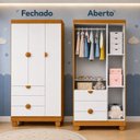 Ver imagem 6 de Guarda-Roupa 3 Portas para Quarto de Bebê 100% MDF Apolo