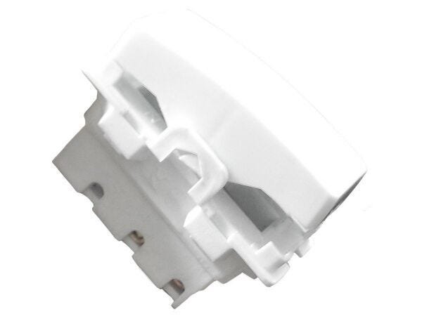 Interruptor Simples 1 Tecla + Tomada 10A 2p+t Com Espelho Branco Linha Dubai - 25 Unidades - 4