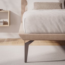 Cama Japonesa Queen com Cabeceira Almofadada Linho Tóquio - 2