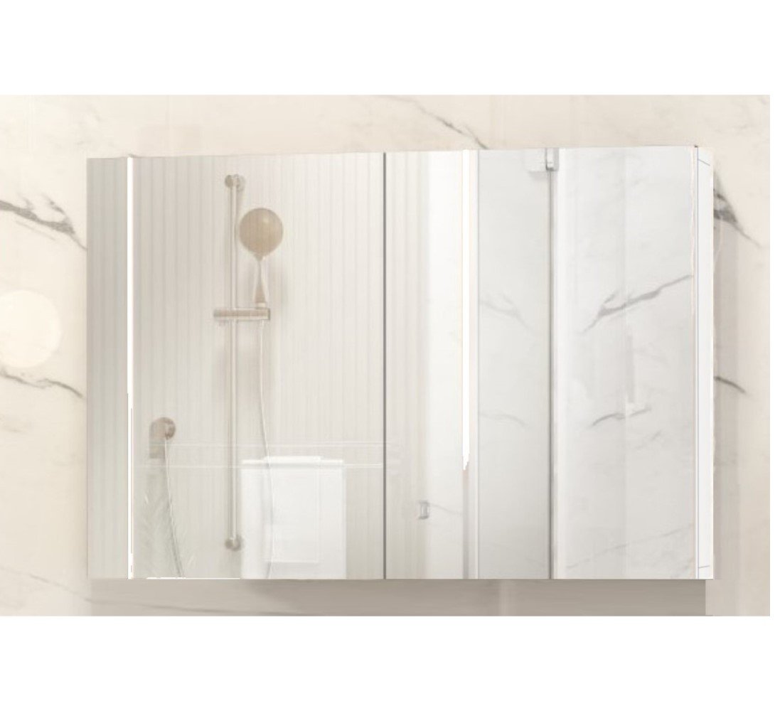 Espelheira Branca Para Banheiro Completa Com Espelho - 1