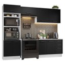 Ver imagem 3 de Armário de Cozinha Completa 270cm Branco/Preto Agata Madesa 07