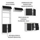 Ver imagem 5 de Armário de Cozinha Completa 270cm Branco/Preto Agata Madesa 07