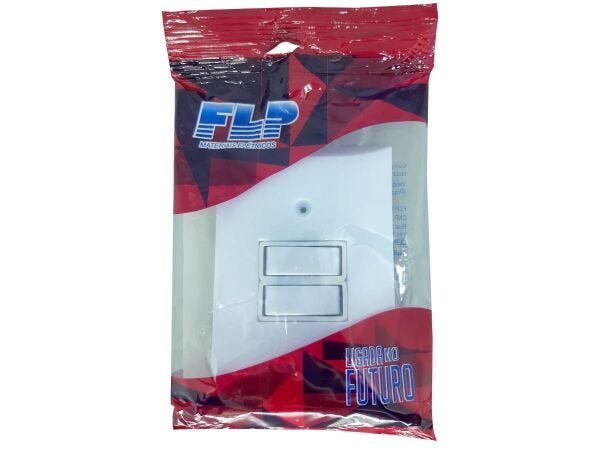 Interruptor Simples 2 Teclas 10A Com Placa Espelho Branco Bivolt 127v e 250v - 30 Unidades - 5