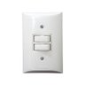 Interruptor Simples 2 Teclas 10A Com Placa Espelho Branco Bivolt 127v e 250v - 30 Unidades - 1