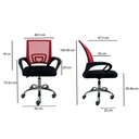 Ver mais imagens de Kit 2 Cadeiras de Escritório Begonia Tela Mesh Ergonômica Giratória - Preto e Vermelho