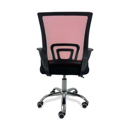 Kit 2 Cadeiras de Escritório Begonia Tela Mesh Ergonômica Giratória - Preto e Vermelho - 4