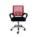 Ver imagem 3 de Kit 2 Cadeiras de Escritório Begonia Tela Mesh Ergonômica Giratória - Preto e Vermelho