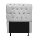 Ver imagem 3 de Kit Cabeceira + Calçadeira Baú Capitonê Livia 90cm Solteiro para Cama Box Corino Branco - Gat Magazi