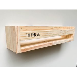Prateleira Infantil '' Era uma vez...'' para Livros e Brinquedos (50x10cm)