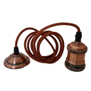 Ver imagem 4 de Pendente de Teto Rústico Retrô Vintage de Metal 2m Decorativo Soquete Bocal E27 com Fio Cabo em Teci