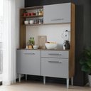 Ver imagem 1 de Kit Cozinha Compacta 120cm Rustic/cinza Life Madesa