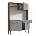 Ver imagem 5 de Kit Cozinha Compacta 120cm Rustic/cinza Life Madesa