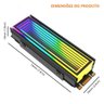 Dissipador Calor Ssd M2 Nvme Branco Led Infinito Argb 5v - 9