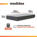 Ver imagem 5 de Cama Box Baú Colchão Solteiro Ortopédico Espuma D33 Hiper 88x188x60cm