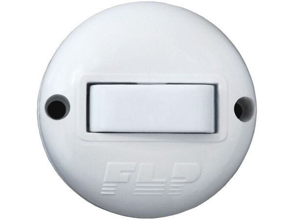 Interruptor Externo Redondo Simples 1 Tecla Branco Nbr 250v 10A Com Inmetro - 35 Unidades - 1