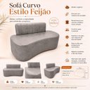 Ver imagem 4 de Sofá Decorativo Orgânigo Curvo Sala de Estar Recepção Estudio Estilo Feijao - Paraná Metal:Cimento