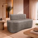 Ver imagem 2 de Sofá Decorativo Orgânigo Curvo Sala de Estar Recepção Estudio Estilo Feijao - Paraná Metal:Cimento