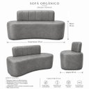 Ver imagem 5 de Sofá Decorativo Orgânigo Curvo Sala de Estar Recepção Estudio Estilo Feijao - Paraná Metal:Cimento