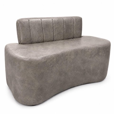 Sofá Decorativo Orgânigo Curvo Sala de Estar Recepção Estudio Estilo Feijao - Paraná Metal:Cimento