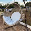 Ver imagem 1 de Balanço Flor em Corda Náutica Areia - Tecido Duna Cru