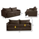 Ver imagem 3 de Sofá sem Caixa Retrátil e Reclinável 2,00m com Molas Maísa Suede Adonai Estofados