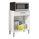 Ver imagem 3 de Balcão de Cozinha com Tampo 2 Portas e 1 Gaveta Rubi - Branco/supremo