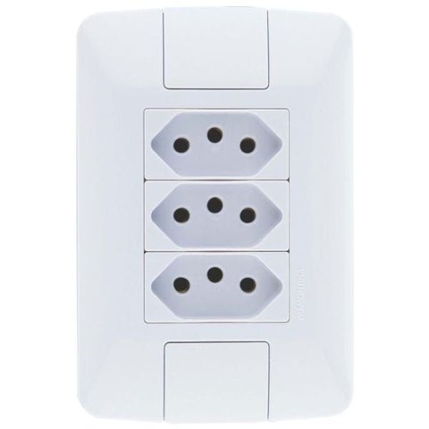 Conjunto 3 Tomadas 2p+t 10a 250 V 4x2 Aria - Tramontina