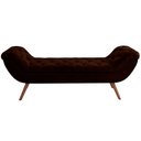Ver imagem 3 de Puff Recamier Decorativo com Tachas 195 Cm Santorini P05 Couríssimo Marrom - Lyam Decor