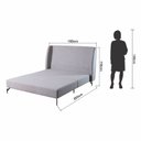 Ver imagem 4 de Cama Estofada Casal com Estrutura Reforçada e Design Moderno Cinza