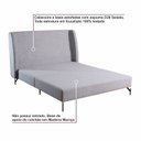 Ver imagem 7 de Cama Estofada Casal com Estrutura Reforçada e Design Moderno Cinza