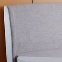 Ver imagem 6 de Cama Estofada Casal com Estrutura Reforçada e Design Moderno Cinza