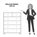 Ver imagem 3 de Cômoda 6 Gavetas em Mdp Vittória Cinamomo Off White