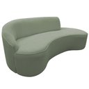 Ver imagem 1 de Sofá Curvo 2 Lugares 150cm Braço Direito Eron Bouclê Verde Claro - Nexta Casa