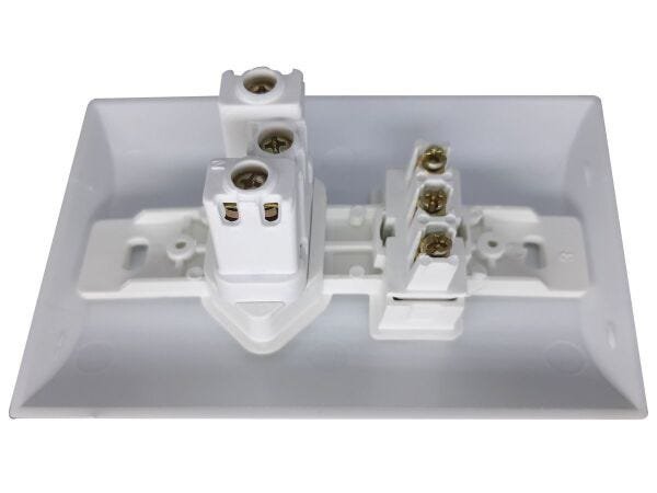 Interruptor Paralelo 1 Tecla + Tomada 10A 2p+t Com Espelho Branco - 50 Unidades - 3