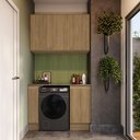 Ver imagem 2 de Lavanderia Modulada Kappesberg Celeste 3 Peças Nogueira 120cm