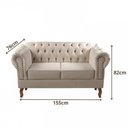 Ver imagem 3 de Sofá Dom Pedro 2 Lugares Chesterfield Namoradeira Captonê Bella Decor