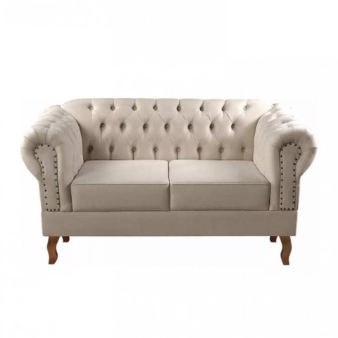 Sofá Dom Pedro 2 Lugares Chesterfield Namoradeira Captonê Bella Decor