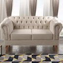 Ver imagem 2 de Sofá Dom Pedro 2 Lugares Chesterfield Namoradeira Captonê Bella Decor