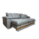 Ver imagem 1 de Sofá Retrátil Reclinável 2,10 M Linho Cinza A230 Gael