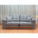 Ver imagem 6 de Sofá Retrátil Reclinável 2,10 M Linho Cinza A230 Gael