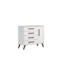 Ver imagem 2 de Quarto Infantil Guarda Roupa, Cômoda e Berço Branco - Fdecor
