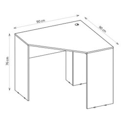 Mesa de Computador Canto Office Cubic Branco Fosco - Caemmun - 5