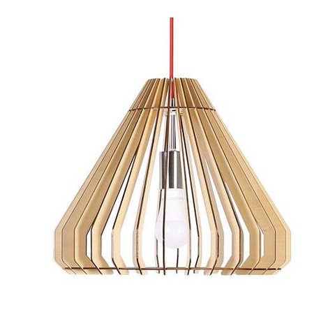 Luminária Teto tipo Pendente em MDF - Completa